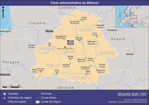 Carte administrative du Bélarus
