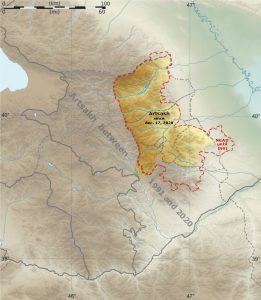 Carte topographique du Haut-Karabagh
