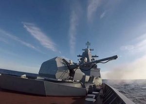 Exercice militaire conjoint sino-russe « Joint Sea-2021 », qui s’est déroulé du 14 au 17 octobre 2021 au large du golfe Pierre le Grand en mer du Japon (Copyright: ministère russe de la Défense).