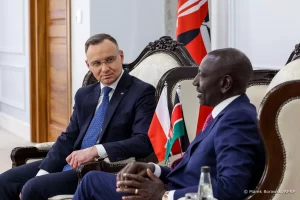 : le président Duda en compagnie de son homologue kenyan William Ruto, Nairobi, février 2024 (president.pl, photo Marek Borawski/KPRP).