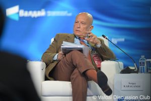 Sergueï Karaganov lors de la réunion du Club de Valdaï (1er octobre 2025).
