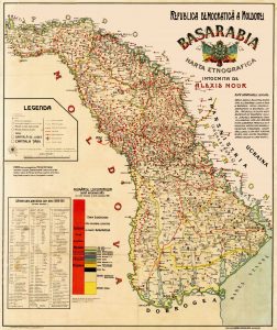 carte de la Bessarabie en 1917 (copyright ; Alexis Nour/Wikipedia).